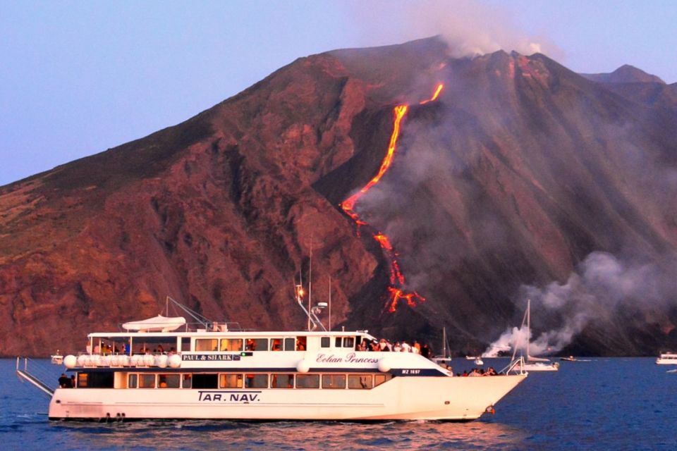 From Milazzo: Panarea and Stromboli Boat Trip by Night - Discovering Cala Junco Bay