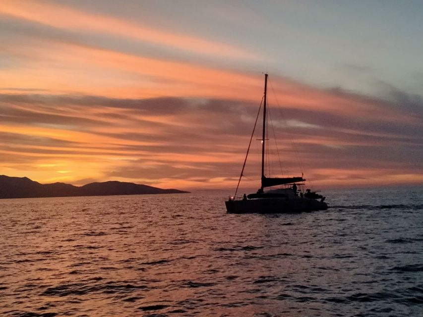 Hersonissos: Sunset Private Catamaran to St George Bay - Inclusions and Amenities