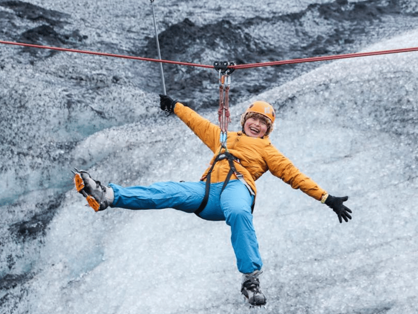 Iceland: Glacier Zip Line Tour With Hike or Ice Cave Visit - Inclusions and What to Expect