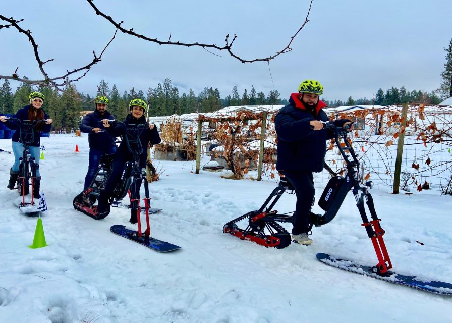 Kelowna: Snow E-Biking With Lunch, Wine Tastings & Smores - Duration and Group Size