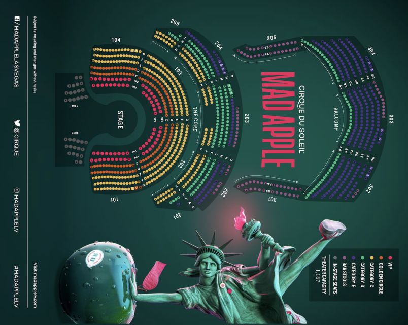 Las Vegas: Mad Apple by Cirque Du Soleil Admission Ticket - New York-Inspired Music