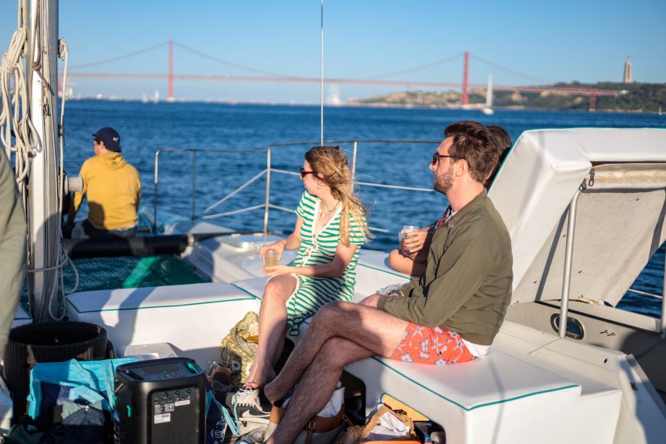 Lisbon: Sunset Catamaran Tour With Music and Drink - Included Features