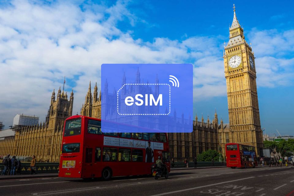 London: UK and Europe Esim Roaming Mobile Data Plan - Coverage Across Europe