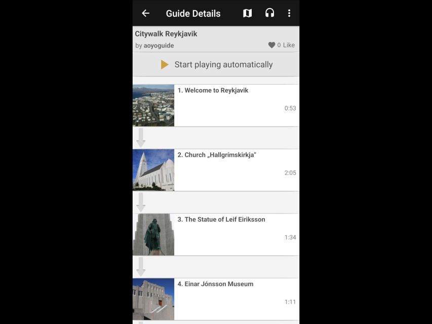 Reykjavik: Citywalk Tour - Audioguide in English & German - Audioguide App Features