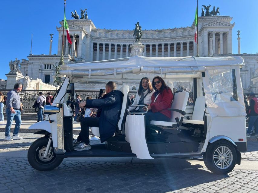 Rome : Private Tour With Tuk Tuk Electric In The City - Itinerary