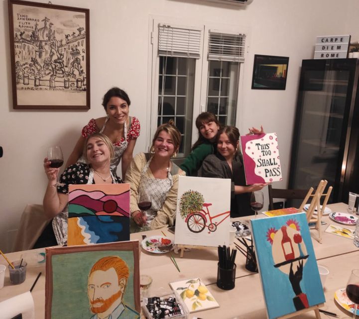 Rome: Small-Group Art Class With Wine - Booking Process