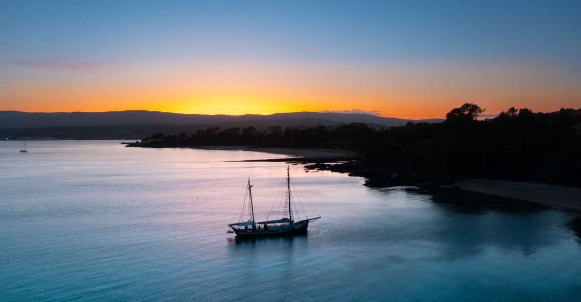Sunset in Schooner Sailing Vigo Ria - Experience Highlights