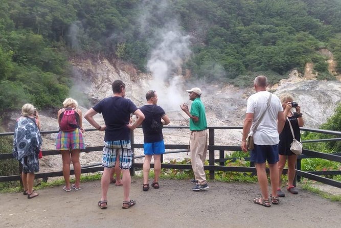 Trip to Soufiere: Volcano, Twin Pitons, Waterfall, Mud Bath & Botanical Garden - Relaxing at the Mud Bath