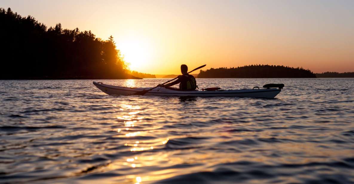 Vaxholm: Stockholm Archipelago Sunset Kayaking Tour and Fika - Itinerary Breakdown
