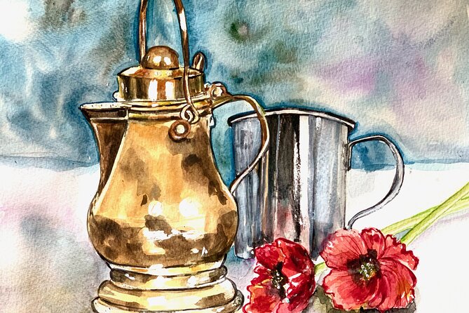 Watercolor Therapy Sip&Paint - Couples /Office Retreat Workshop - Included Materials and Refreshments