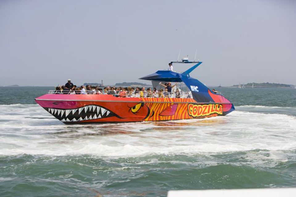 Boston: Harbor Codzilla High Speed Thrill Boat - Waterproof Bags and Ponchos Included