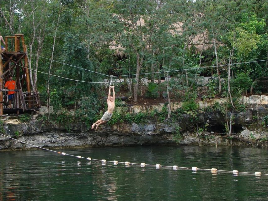 Cancun Atvs, Zip Lines and Cenote Swim - Swimming in the River Maya