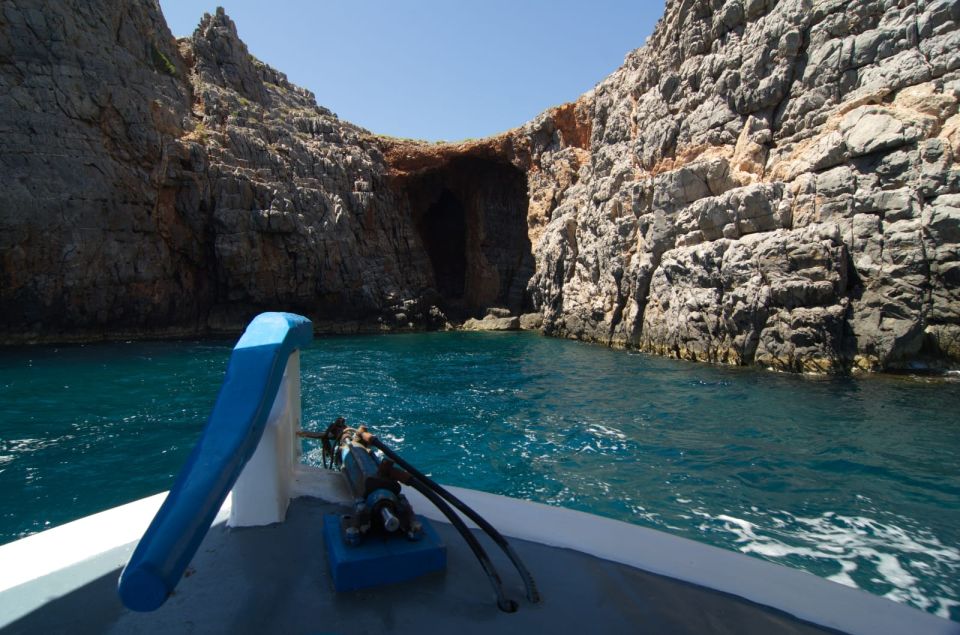 Crete: Fishing & Swimming Boat Cruise With Lunch & Drinks - Included Amenities and Gear