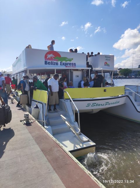 Flores: Belize, Caye Caulke, San Pedro Van/ Ferry Transfer - Language and Support