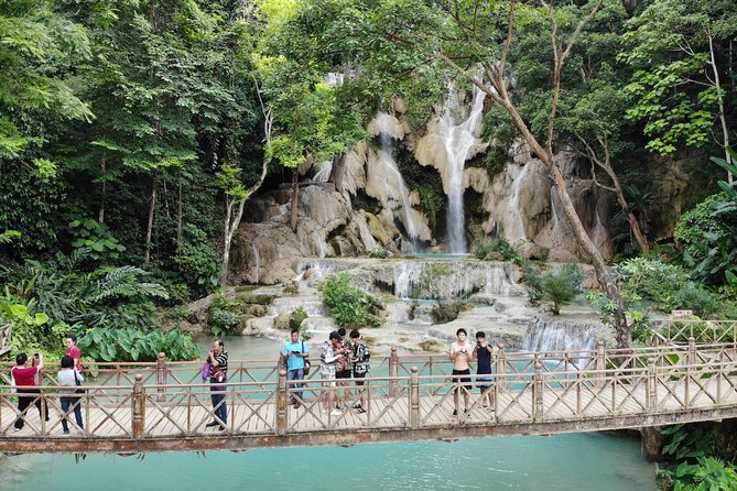 Full Day Trek to Kuang Si Waterfalls, Remote Village - Turquoise Waterfall Pools