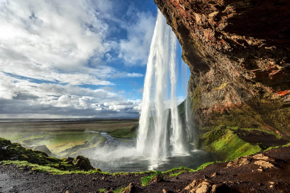 Ice Cave Katla, South Coast Waterfalls & Black Sand Beach - Seljalandsfoss and Skogafoss Waterfalls