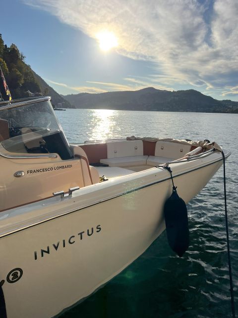 Lake Como: Varenna Private Tour 4 Hours Invictus Boat - Boat Information