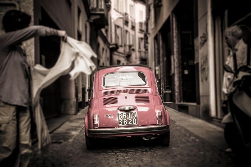 Milan: BIG Central City Tour by Vintage Fiat 500 (3hrs, 3 Stops) - Exclusions