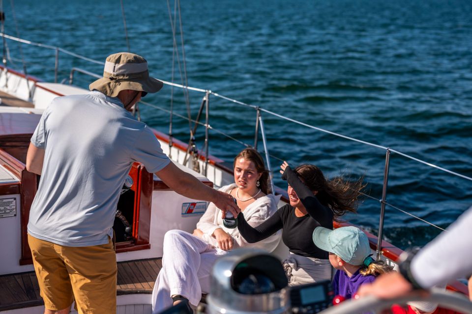 Newport Sunset Sail on Schooner Adirondack - Relaxing on the Deck