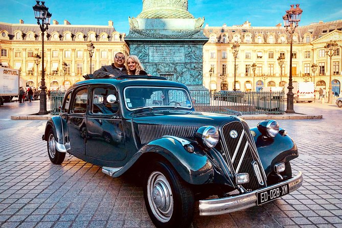 Paris Private Guided Tour in a Vintage Car With Driver - Private Transportation and Local Guide