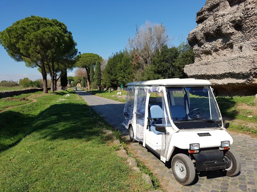 Rome: Appian Way Private Tour by Golf Cart -Official Partner - Tomb of Cecilia Metella