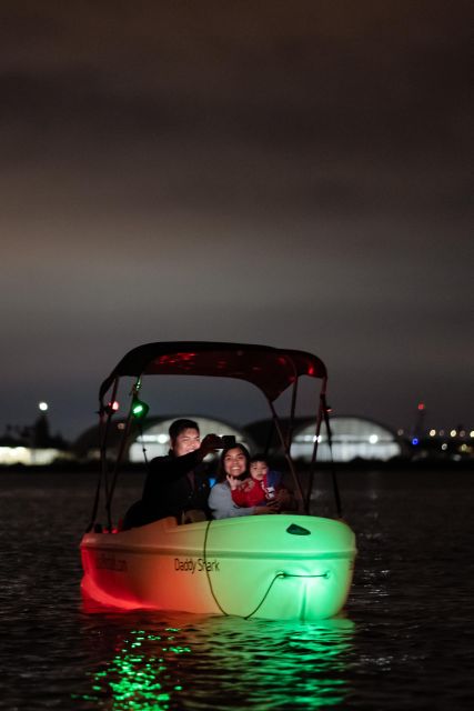 San Diego: Night Date Glow Pedal Boat With Downtown Views - Included in the Package