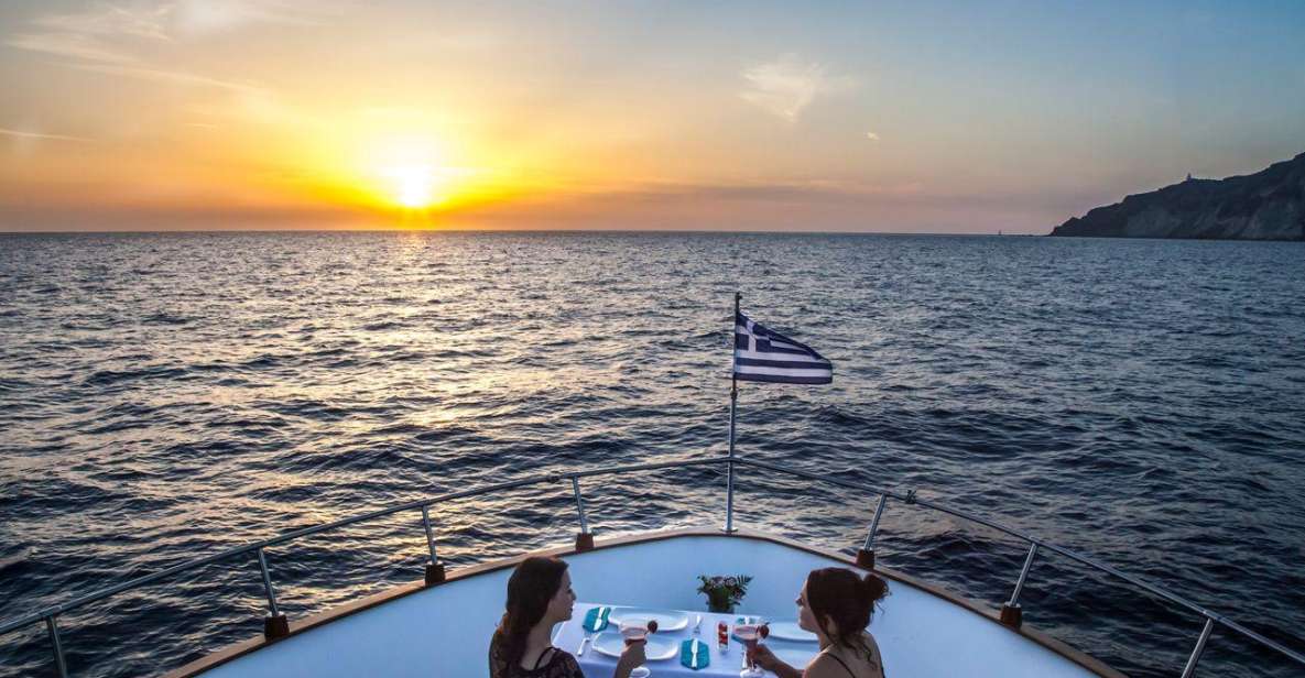 Santorini: Motor Yacht Sunset Cruise With 5-Course Dinner - Scenic Highlights