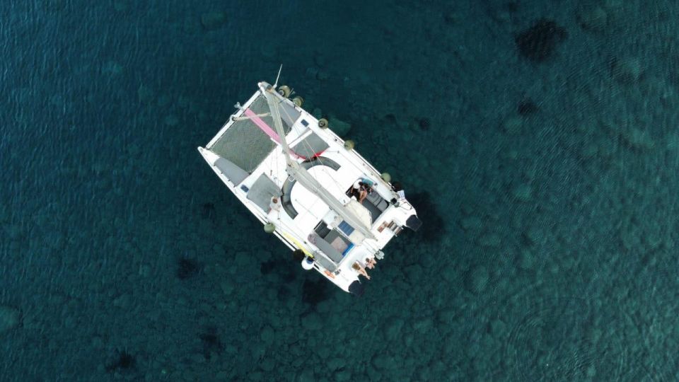 Santorini:Catamaran: Private Cruise With Food & Drinks - Included Services and Amenities