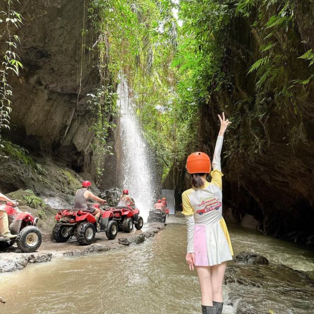 Ubud: Quad ATV Waterfalls & Barong Caves - River Crossings