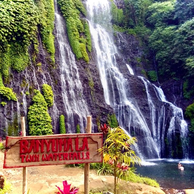 Bali: Bedugul Lake Temple, Twin Waterfall & Rice Field Tour - Exploring Banyumala Waterfalls