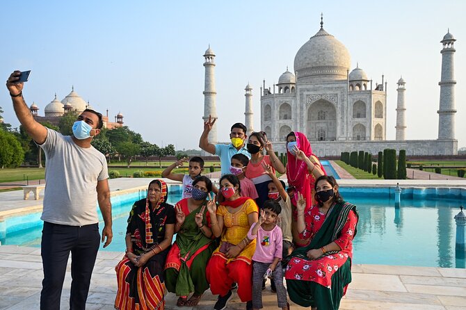 Private Taj Mahal Sunrise Tour By Car From Delhi - Admiring the Taj Mahal at Sunrise