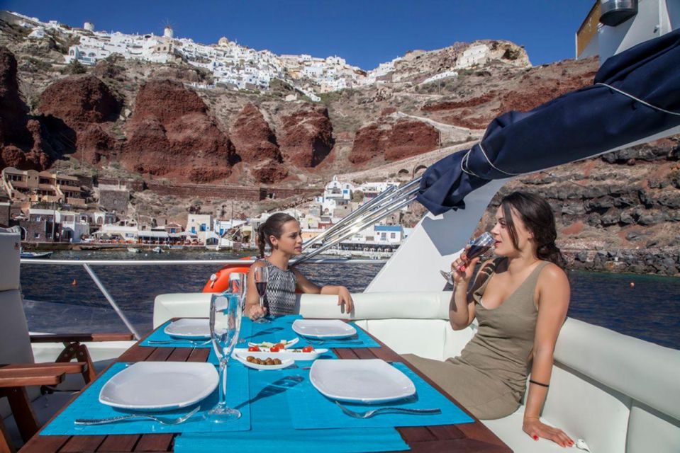 Santorini: Motor Yacht Sunset Cruise With 5-Course Dinner - Important Information