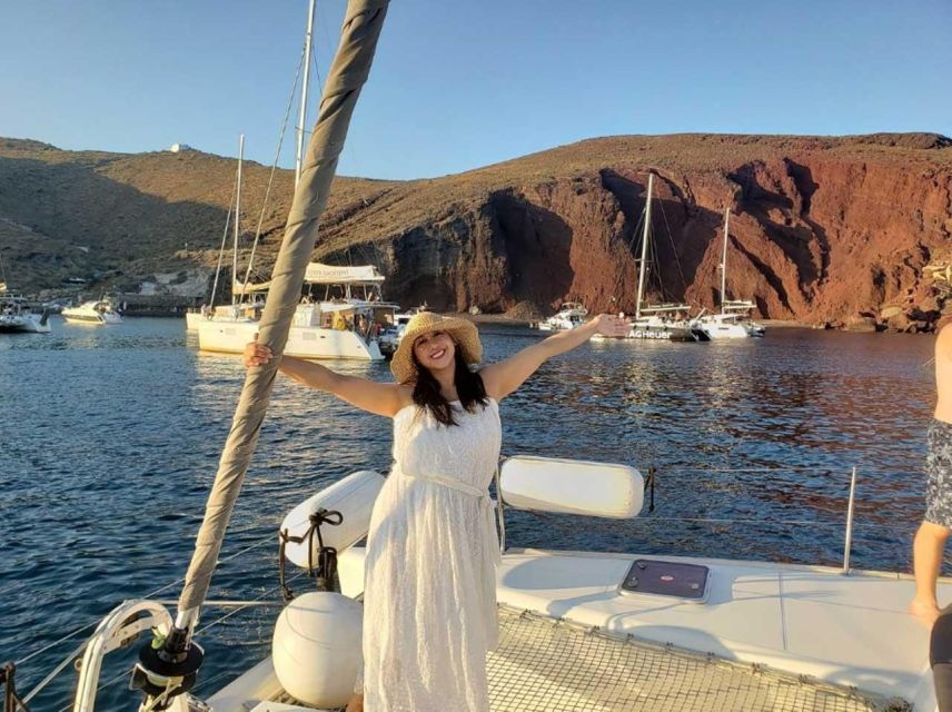 Santorini: Private Luxury Catamaran Cruise With Greek Meal - Itinerary Highlights