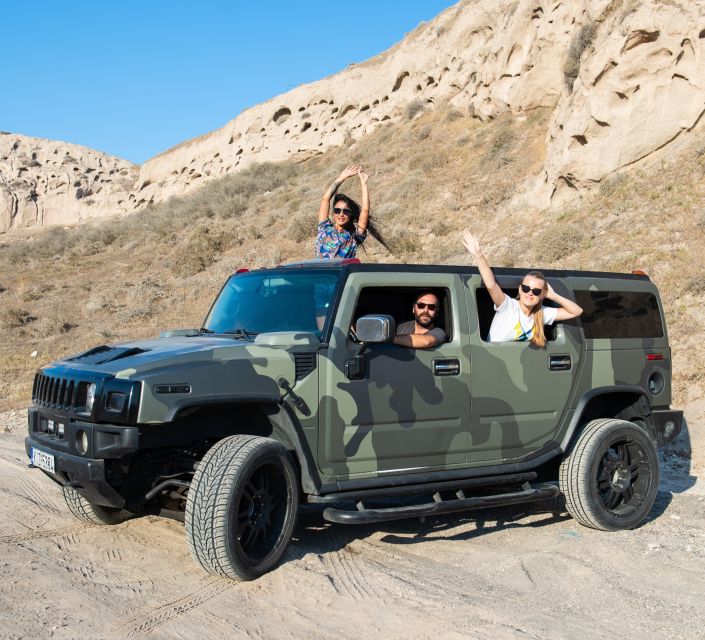 Santorinis Private HUMMER Adventures - Coastal Vistas at Akrotiri Lighthouse