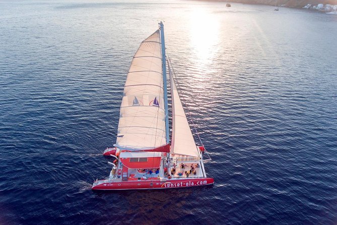 Sunset Sailing Catamaran Cruise in Santorini With BBQ and Drinks - Sunset Over Oia