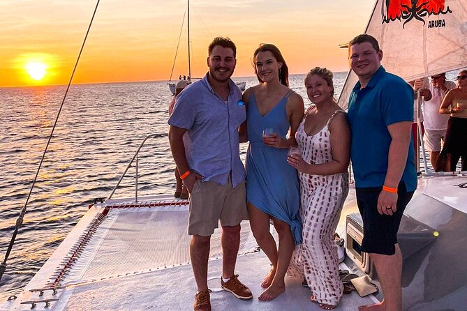 Aruba Happy Hour Sunset Sail With Savory Bites and Cocktails - Professional Guide and First Responder