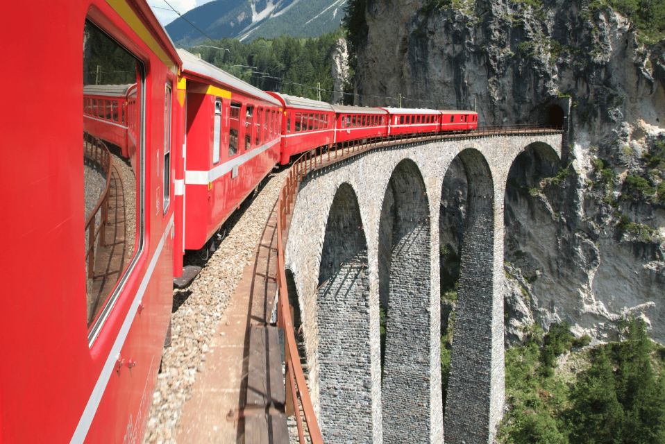 From Varenna Railway Station: Bernina Train Ticket - Tirano to St. Moritz Route