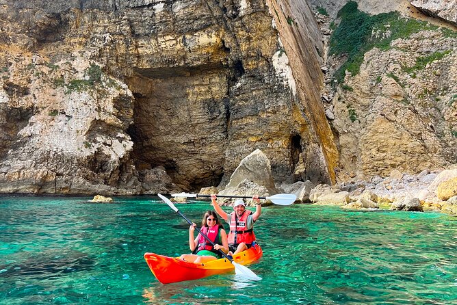 Kayak Paradise: Cala Portixol Snorkel, Cave & Cliff Jumping Tour - Kayaking and Snorkeling Highlights
