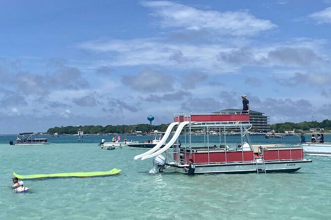 Private Crab Island Double Slides Pontoon Charter - Safety Measures and Equipment