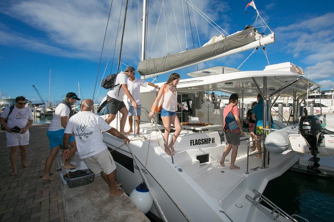 St Maarten Luxury Catamaran Full-Day Group Charter - Confirmation and Availability Details