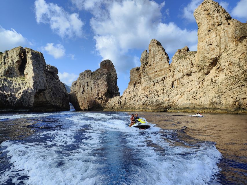 From San Antonio: Jet Ski Tour to Cala Aubarca With Swimming - Group Size