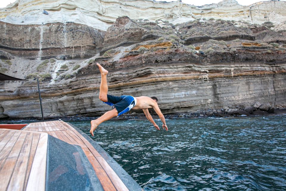 Oia: Private Santorini Catamaran Tour for Two With Drinks - Additional Services Available