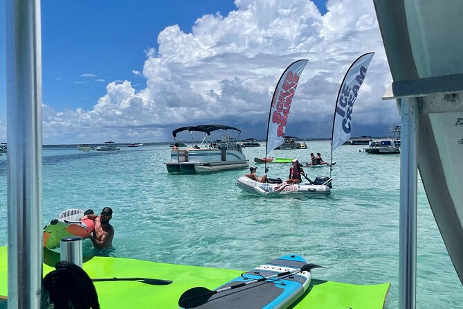 Private Crab Island Double Slides Pontoon Charter - Local Transportation Information