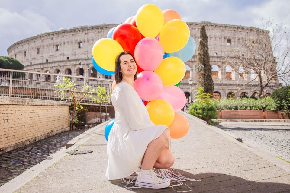 Rome: Professional Photoshoot With Balloons - Photo Delivery