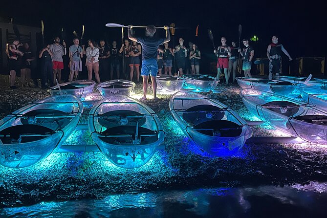 Transparent Kayak Night Glow Experience From Pula - Cancellation Policy