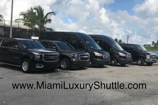 VAN Mia Airport or Hotels to Miami Port or Hotels Up to 14pax - Cancellation Policy and Flexibility