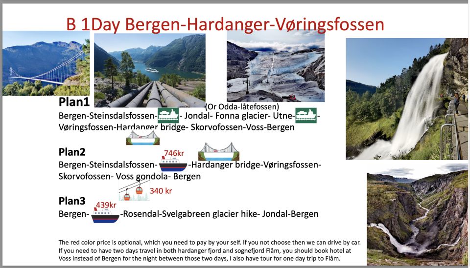 Flexible Tour to Hardangerfjord Vøringsfossen or Glacier - Tips for Your Tour