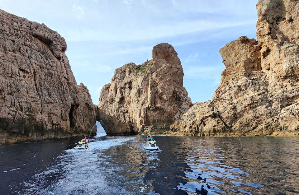 From San Antonio: Jet Ski Tour to Cala Aubarca With Swimming - Duration and Price