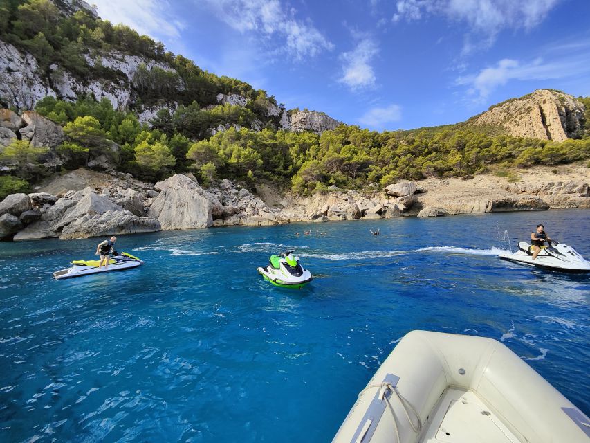 From San Antonio: Jet Ski Tour to Cala Aubarca With Swimming - Frequently Asked Questions