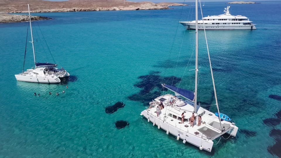 Mykonos: Private Catamaran Cruise W/ Food, Drinks & Transfer - Frequently Asked Questions